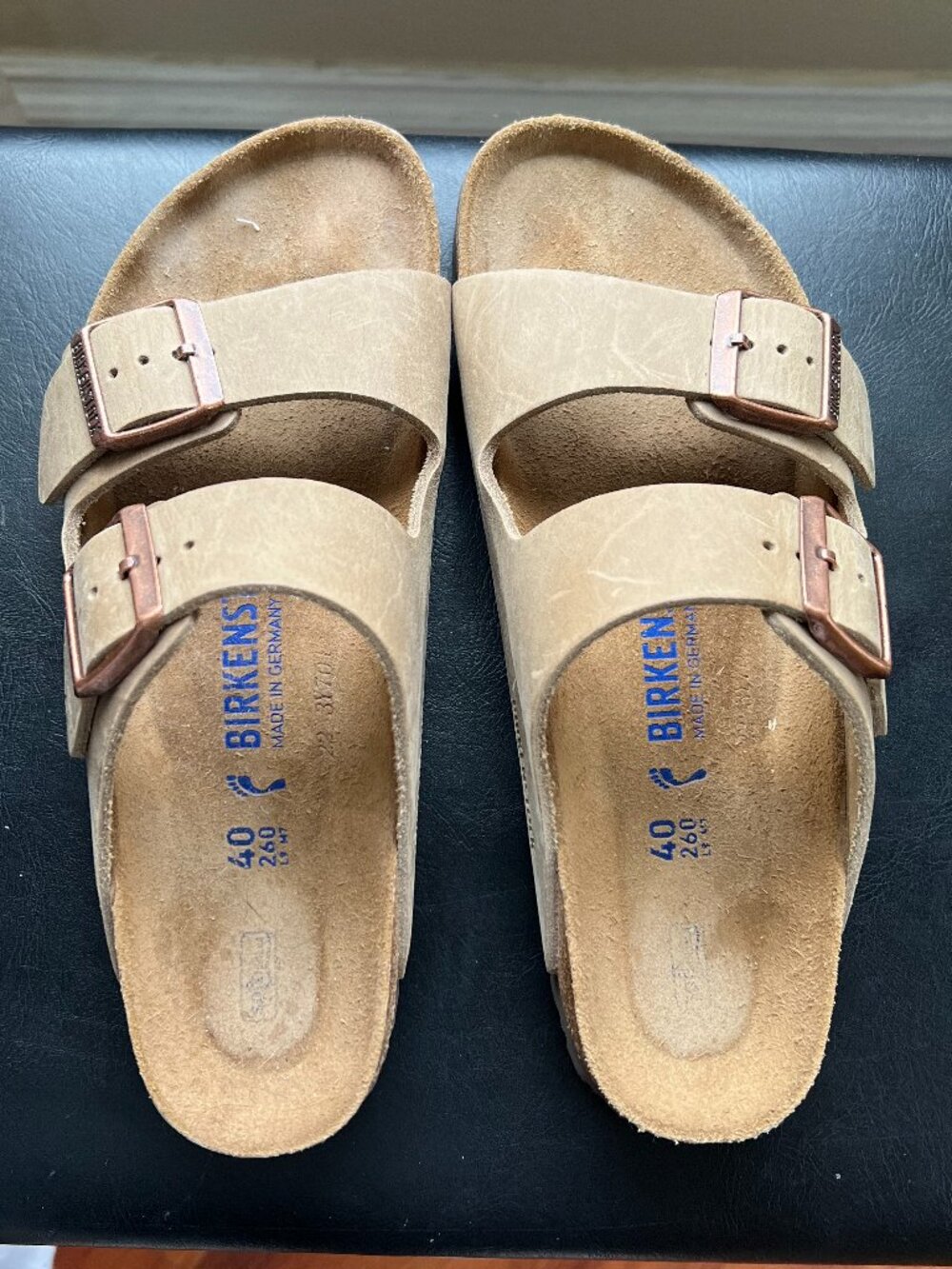 Birkenstock Narrow SoftBed Oiled Leather - Tobacco Brown